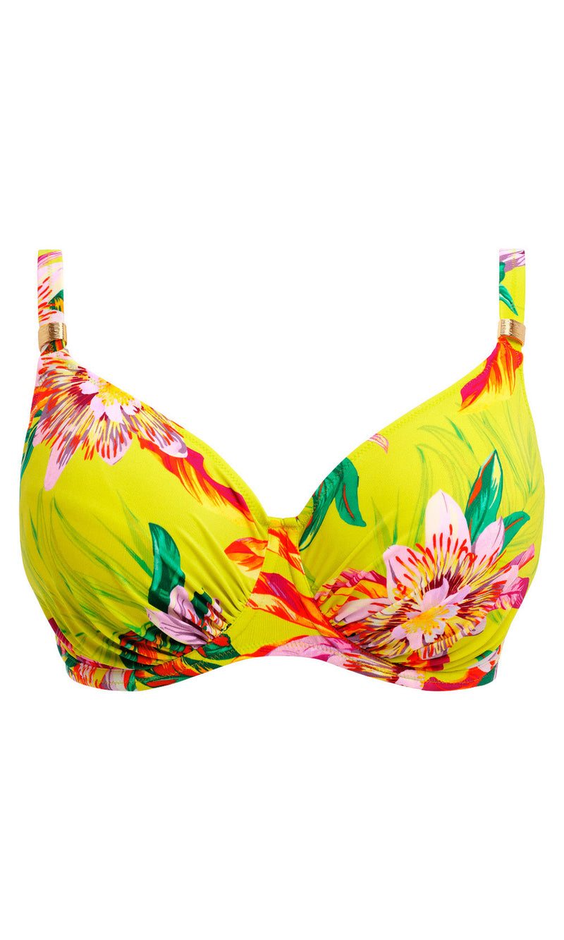 Cala Macarella Zest UW Gathered Full Cup Bikini Top, Special Order D Cup to J Cup