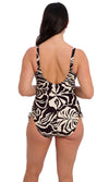 Aruba Nights Black & Cream UW Twist Front Swimsuit With Adjustable Leg, Special Order D Cup to H Cup