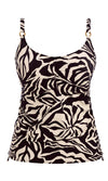 Aruba Nights Black & Cream UW Adjustable Side Tankini, Special Order D Cup to H Cup