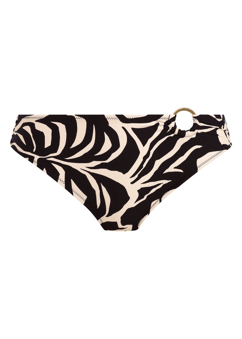 Aruba Nights Black & Cream Mid Rise Bikini Brief, Special Order XS - 2XL