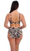 Aruba Nights Black & Cream High Waist Bikini Brief, Special Order S - 2XL