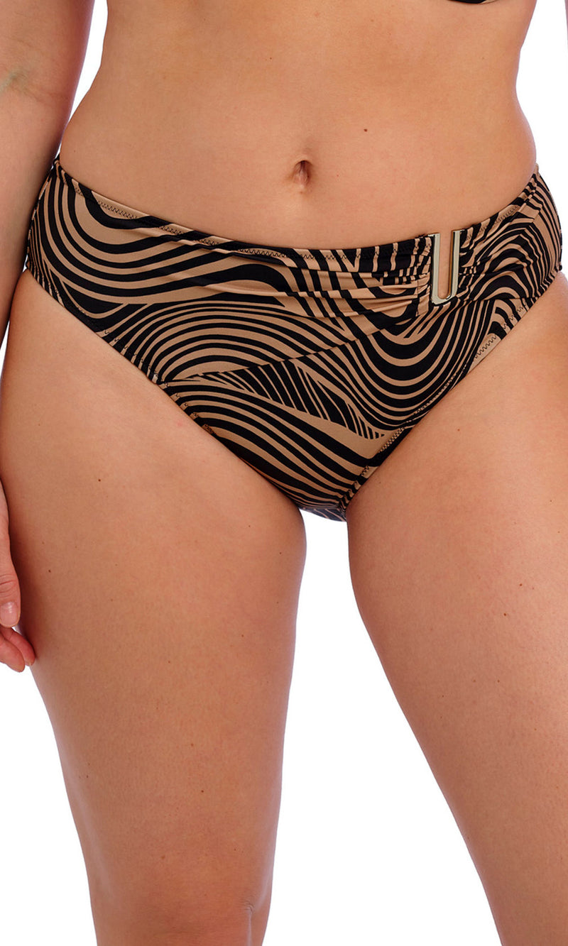 Pemba Island Mocha Mid Rise Bikini Brief, Special Order XS - 2XL