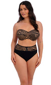 Pemba Island Mocha High Waist Bikini Brief, Special Order S - 2XL