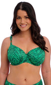 Punta Mita Emerald UW Gathered Full Cup Bikini Top, Special Order D Cup to H Cup