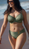 Maya Bay Peridot UW Gathered Full Cup Bikini Top, Special Order D Cup to H Cup