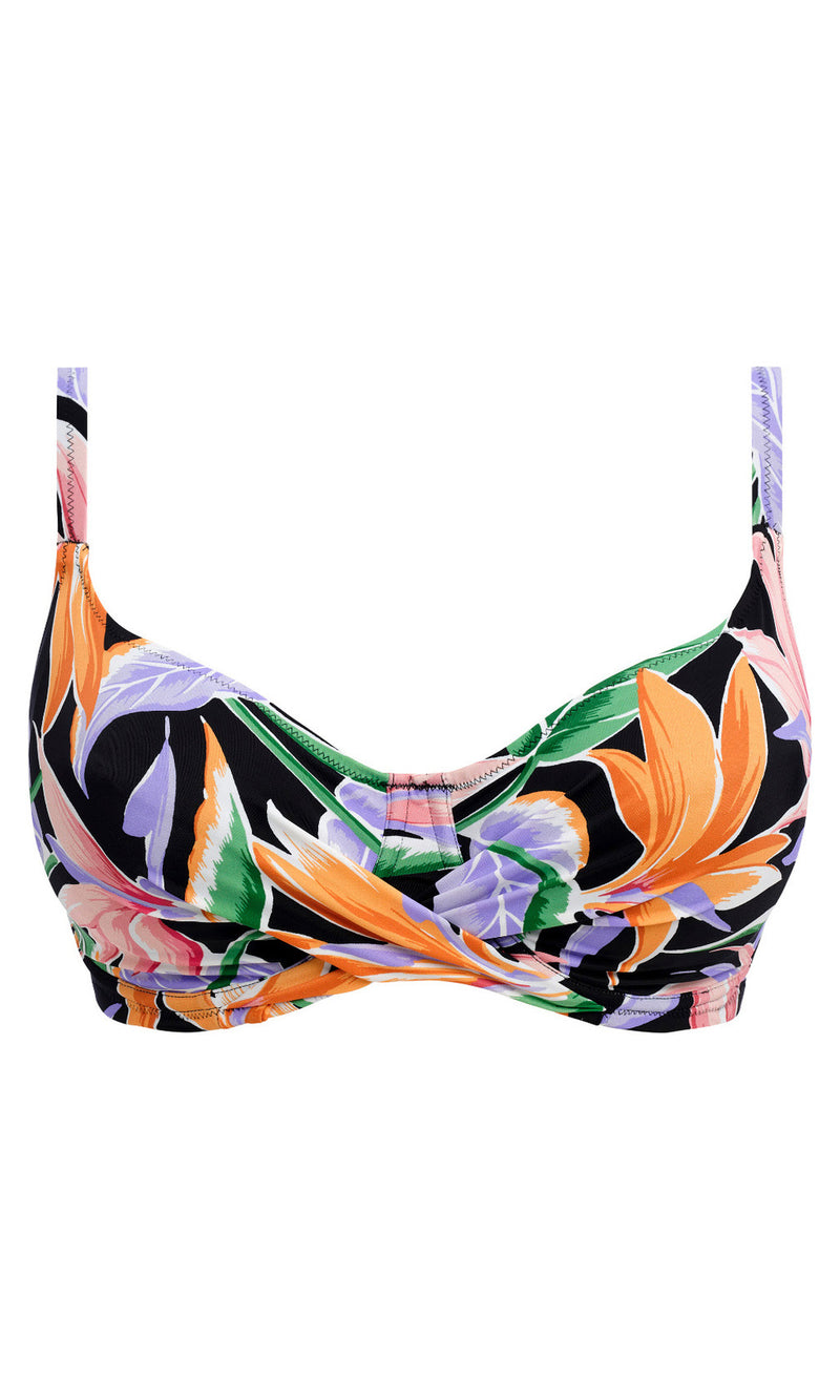 Mykonos Cove Black UW Full Cup Bikini Top, Special Order D Cup to H Cup