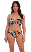 Mykonos Cove Black UW Twist Bandeau Bikini Top, Special Order D Cup to G Cup