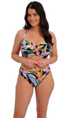 Mykonos Cove Black UW Twist Bandeau Bikini Top, Special Order D Cup to G Cup