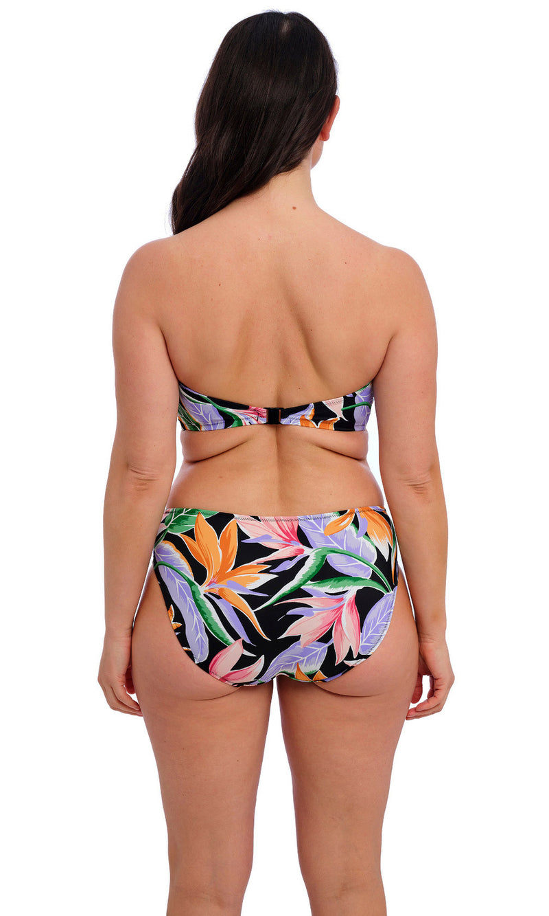 Mykonos Cove Black UW Twist Bandeau Bikini Top, Special Order D Cup to G Cup