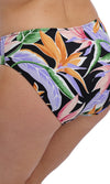 Mykonos Cove Black Mid Rise Bikini Brief, Special Order XS - 2XL