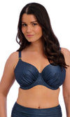 Paros Coast Midnight Sparkle UW Gathered Full Cup Bikini Top, Special Order D Cup to H Cup