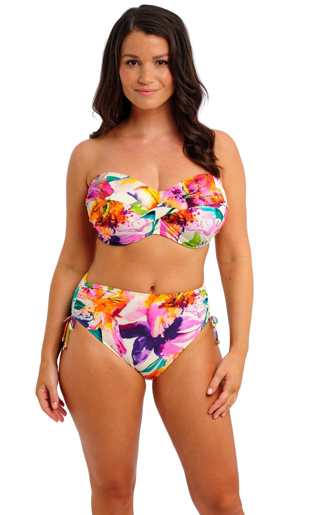 Iguazu Falls Multi UW Twist Bandeau Bikini Top, Special Order D Cup to G Cup