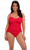 Ottawa Radiant Red UW Twist Front Tankini, Special Order D Cup to G Cup