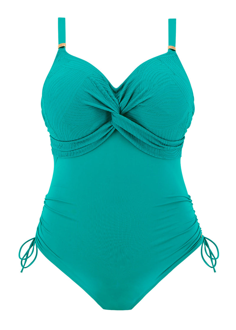 Ottawa Bright Jade UW Twist Front Swimsuit With Adjustable Leg, Special Order D Cup to GG Cup