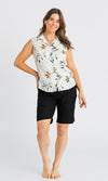 Bamboo Ladies Shirt Sleeveless Print, More Prints