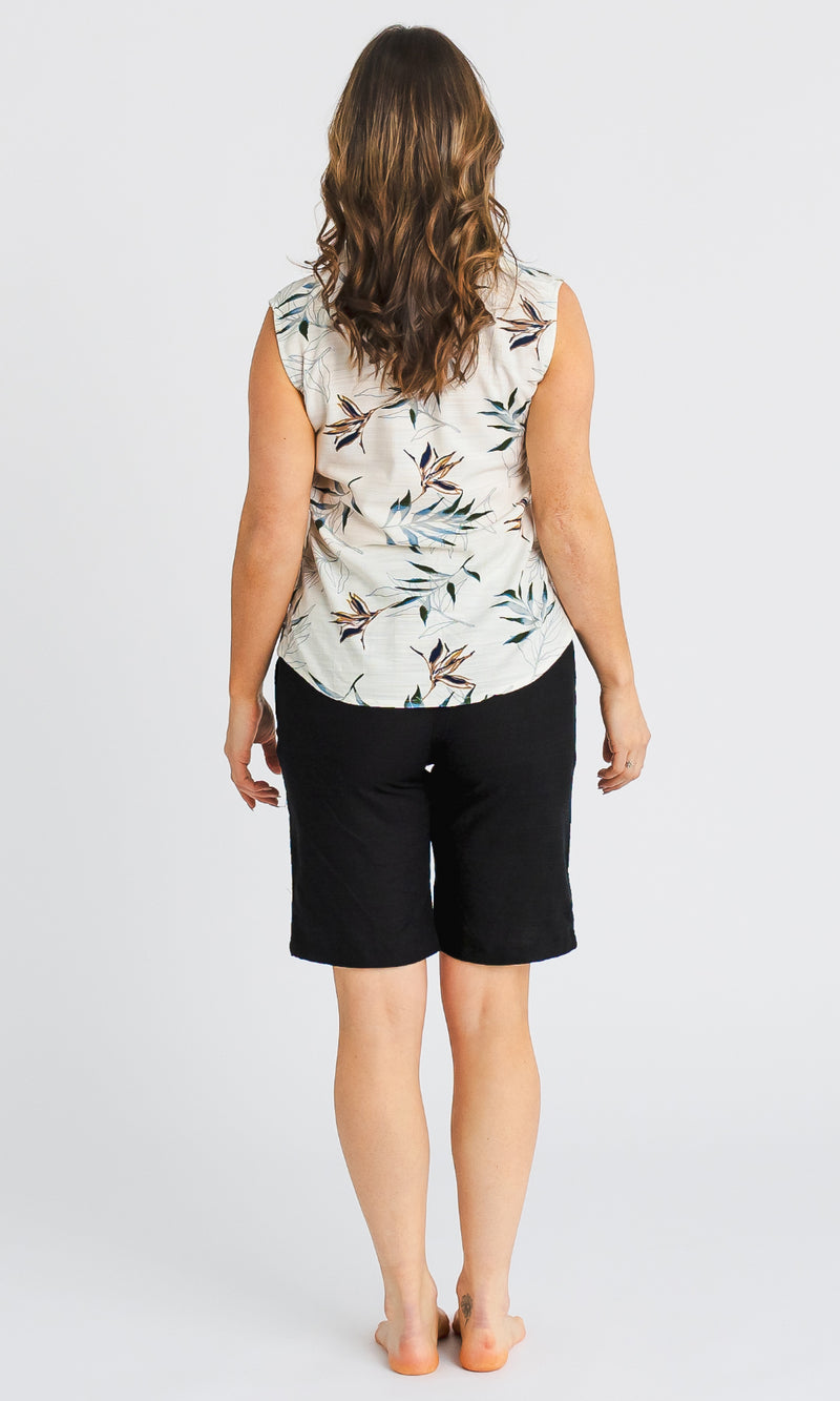 Bamboo Ladies Shirt Sleeveless Print, More Prints