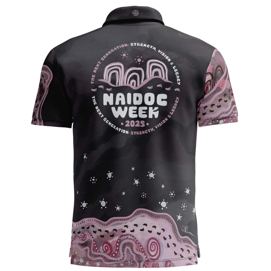 NAIDOC 2025 Aboriginal Art Fitted Polo Midjung