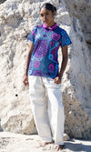 Aboriginal Art Ladies Fitted Polo Flourish