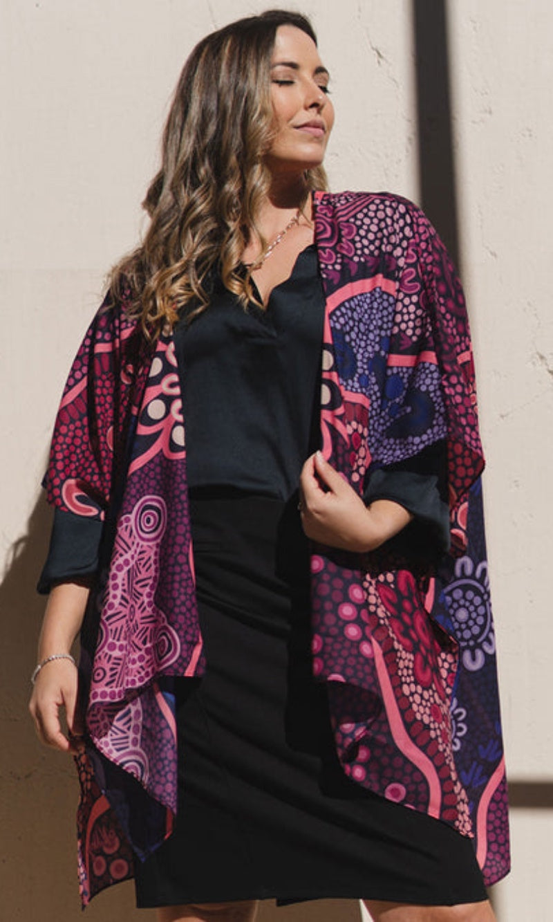 Aboriginal Art Chiffon Shawl Friendship