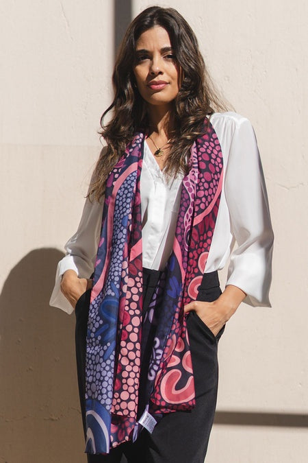 Aboriginal Art Scarf Friendship