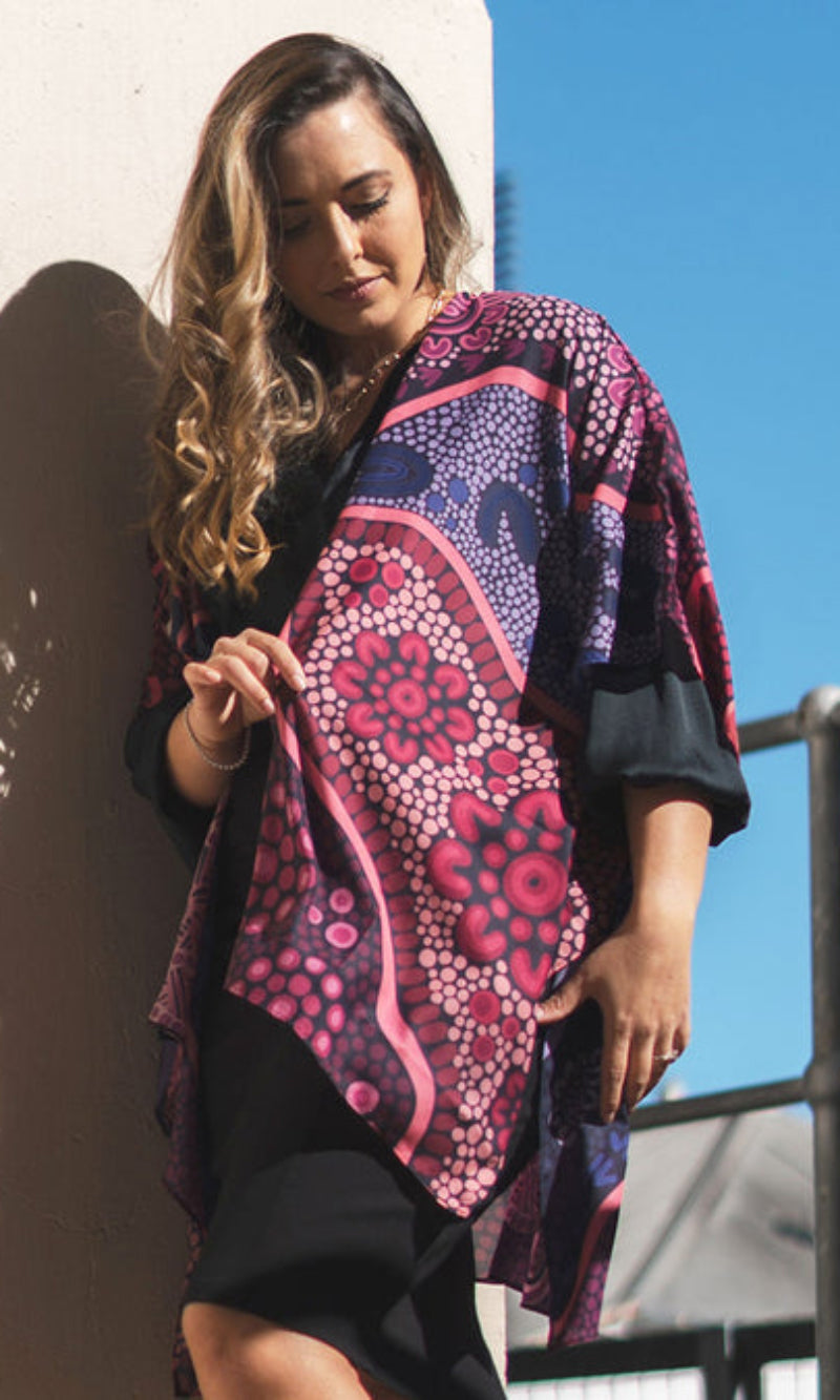 Aboriginal Art Chiffon Shawl Friendship