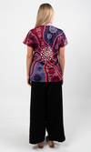 Aboriginal Art Ladies Fitted Polo Friendship