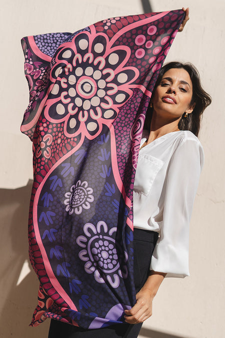 Aboriginal Art Scarf Friendship