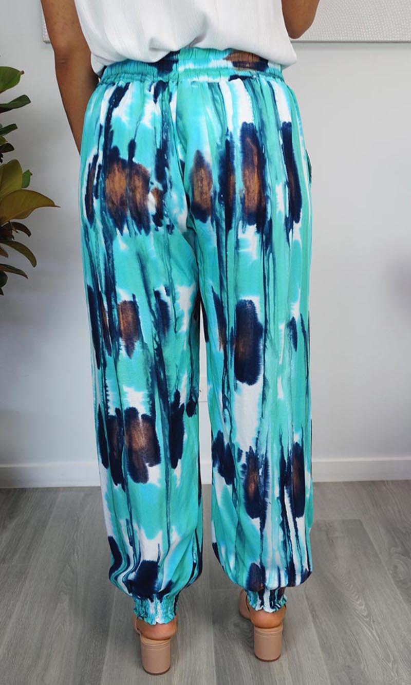 Rayon Pant Gypsy Streaky Tie Dye, More Colours