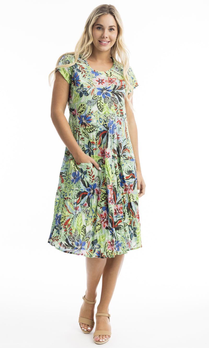 Cotton Dress Bias with Front Pocket Grayton