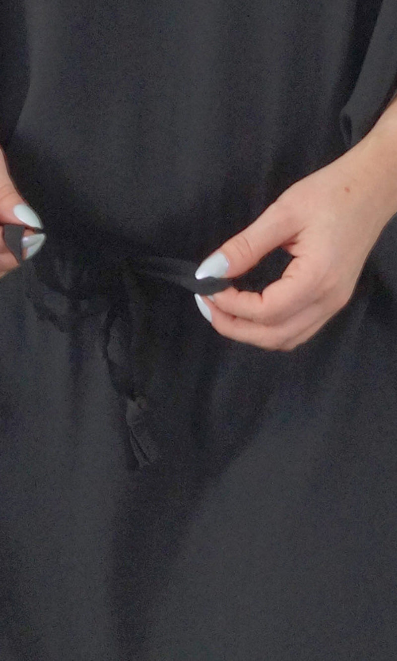 Rayon Dress Harbour Plain Black