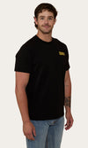 Half Cut Mens Loose Fit T-Shirt Black