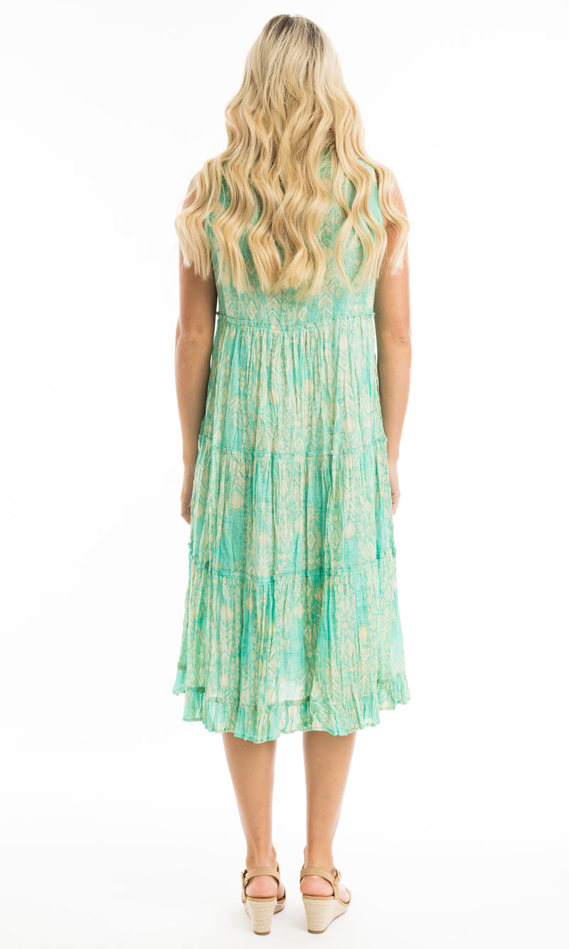 Cotton Dress Boho Sleeveless Hanalei