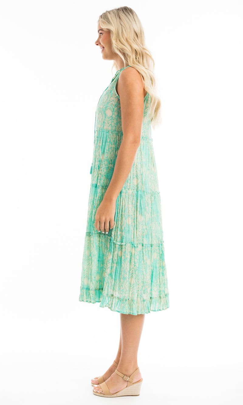 Cotton Dress Boho Sleeveless Hanalei