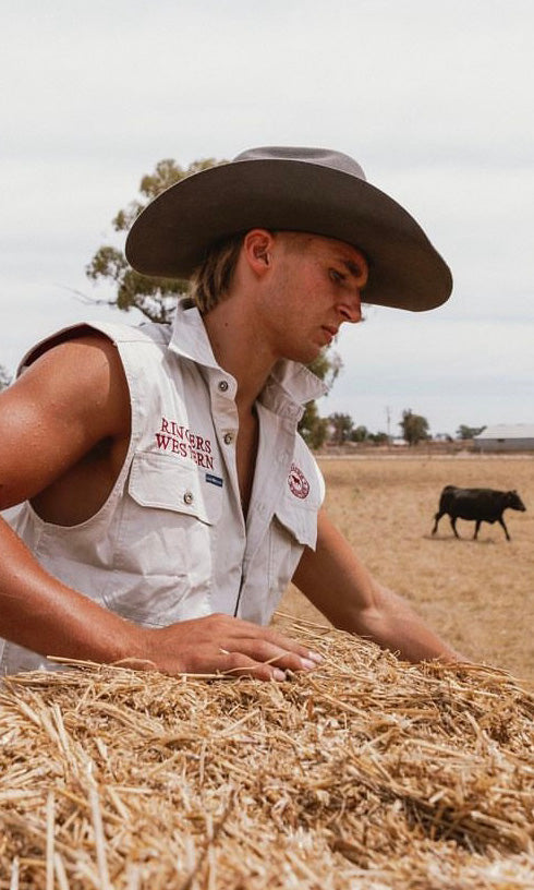 Cotton Hawkeye Men's Sleeveless Work Shirt, More Colours