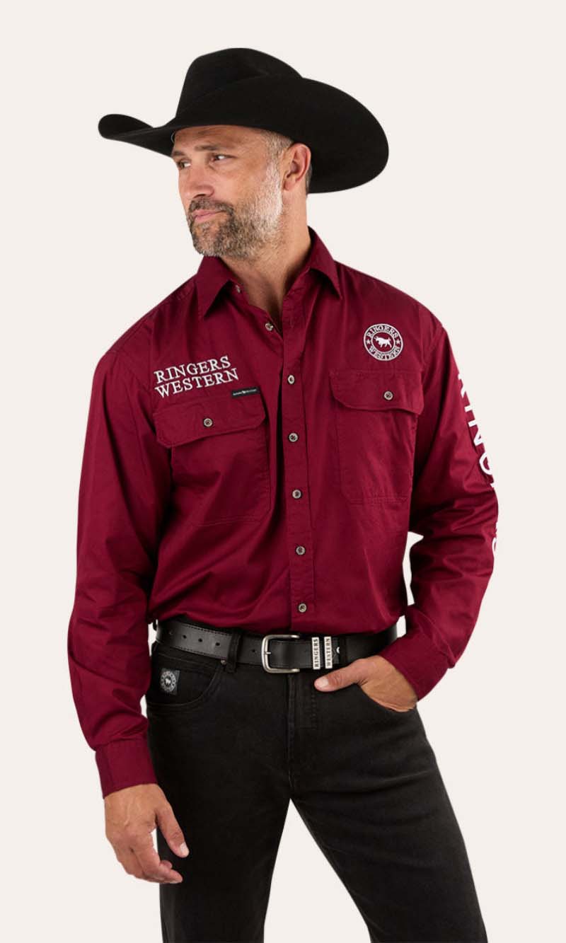 Burgundy/White