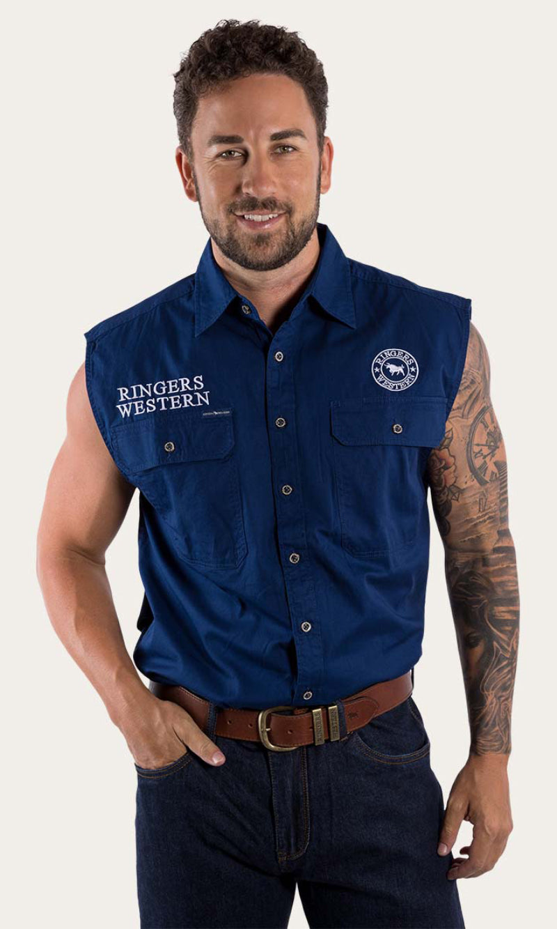 Navy/White Embroidery