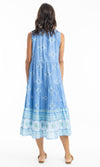 Cotton Dress Boho Sleeveless Heidi Blue