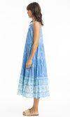 Cotton Dress Boho Sleeveless Heidi Blue