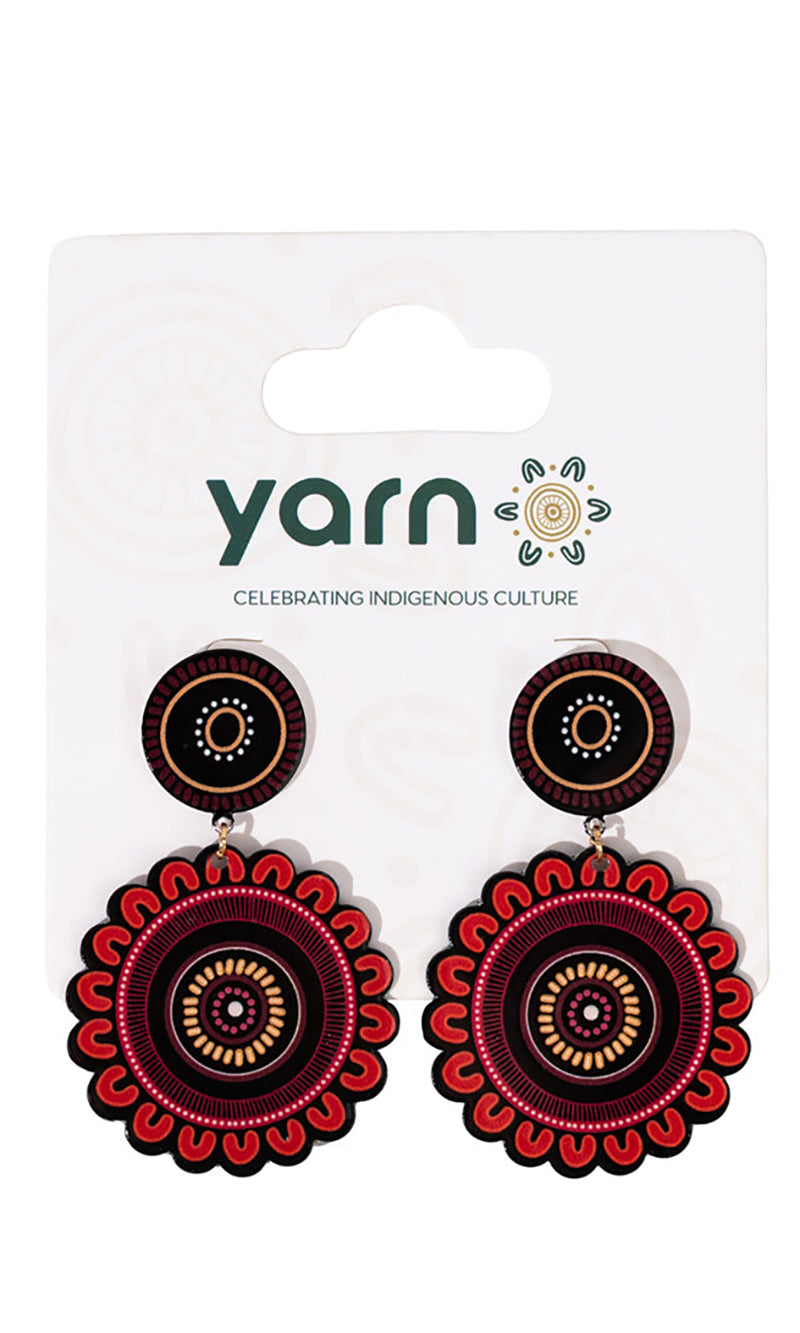 Aboriginal Art Earrings Igniting Our Journey