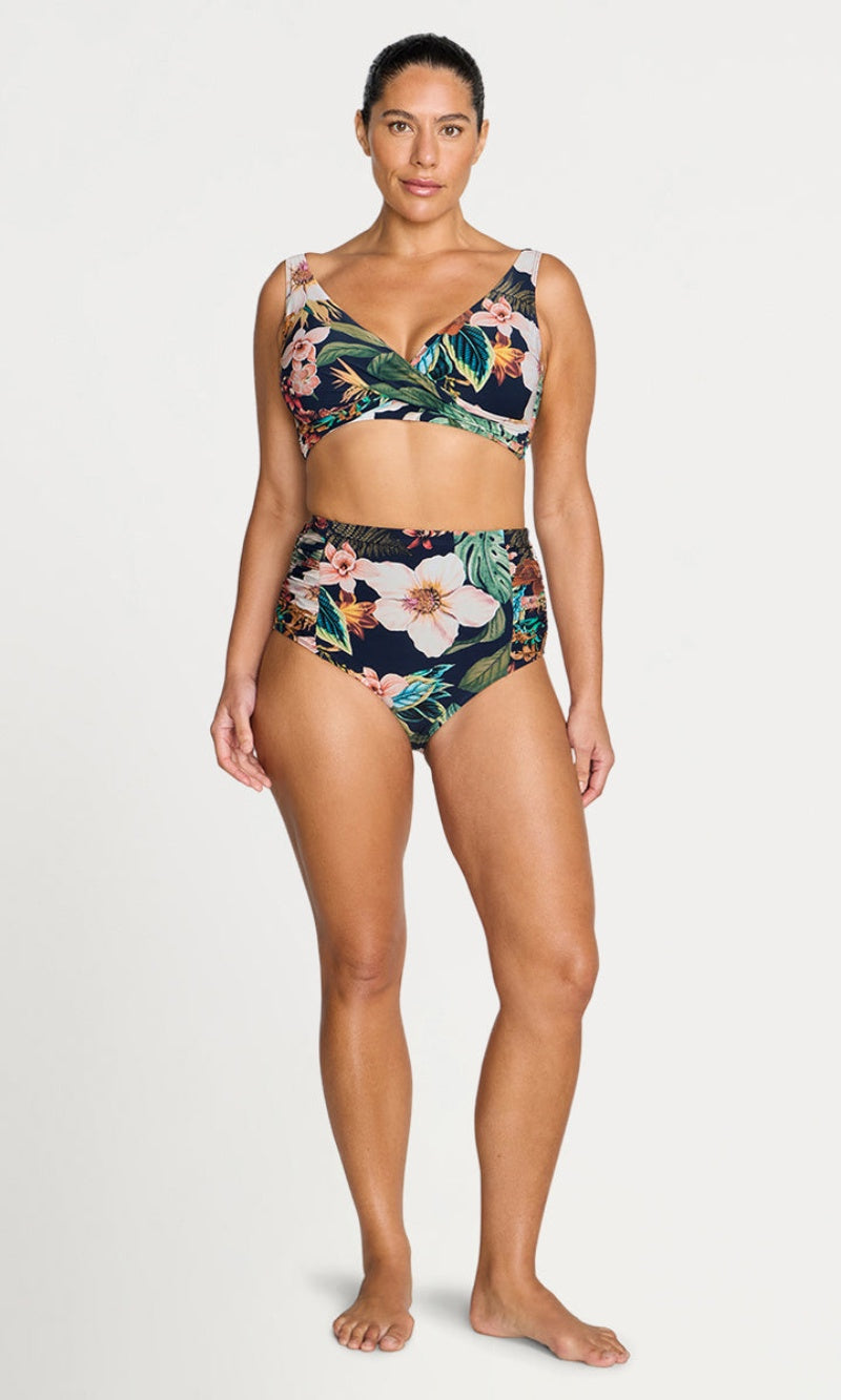 Into The Saltu Navy Botticelli High Waist Swim Pant