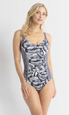Waterloo E-F Ruched Front One Piece Navy