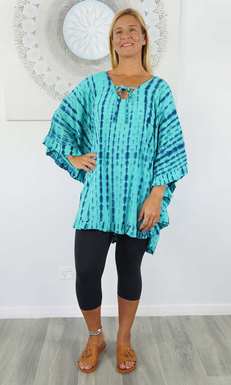 Rayon Top Jasmine Crackle Tie Dye, More Colours