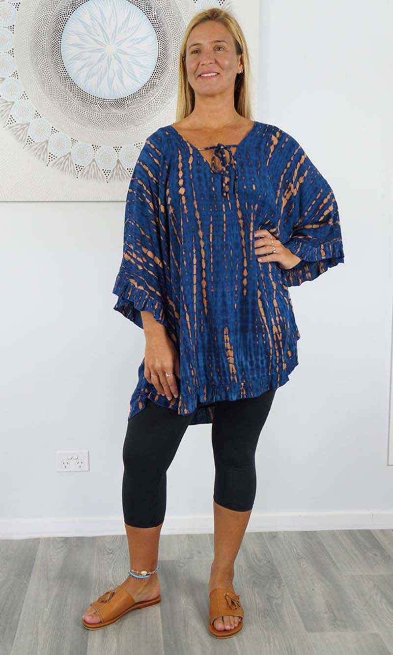 Rayon Top Jasmine Crackle Tie Dye, More Colours