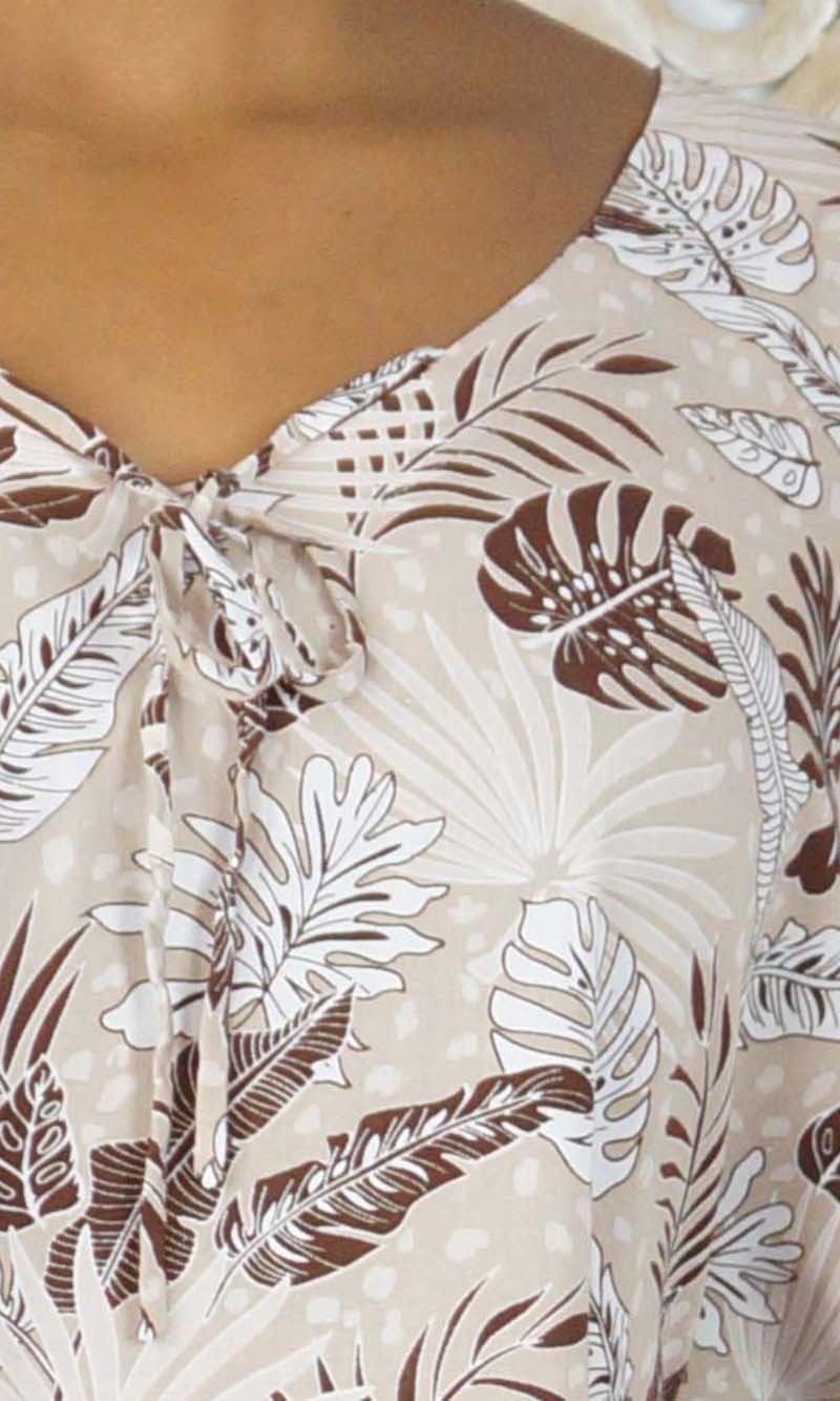 Rayon Top Jasmine Tropical Leaves, More Colours