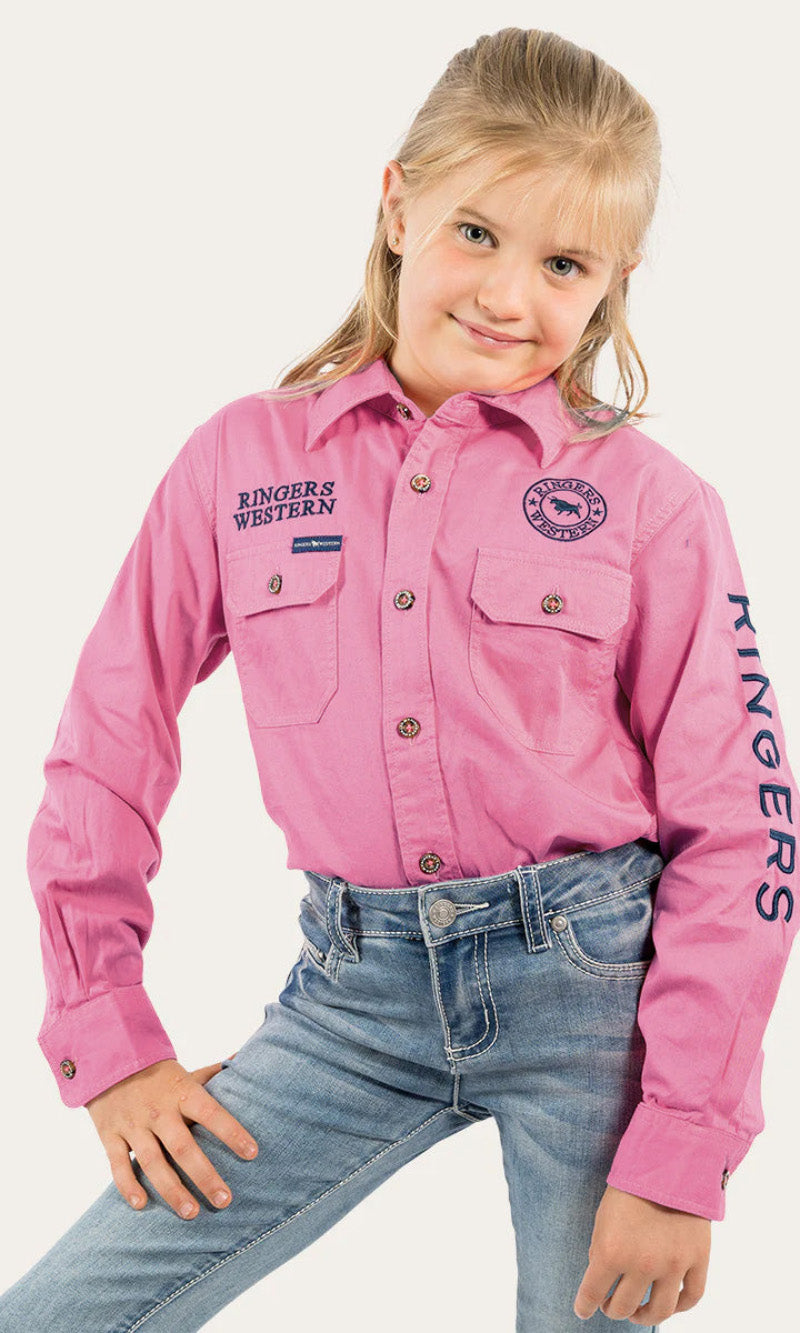 Pink/Navy Embroidery