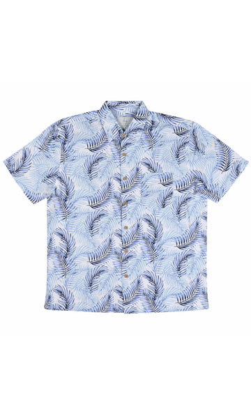 Bamboo Men's Shirt Blue Fern – Azure Beach and Resort Wear