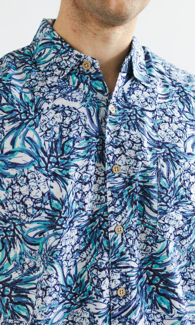 Bamboo Men's Shirt Pineapples