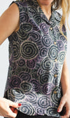 Bamboo Ladies Shirt Sleeveless Aboriginal Art, More Designs