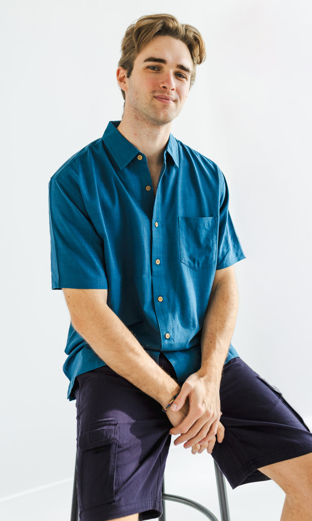 Bamboo Men's Shirt Ocean