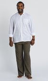 Bamboo Men's Shirt Long Sleeve White